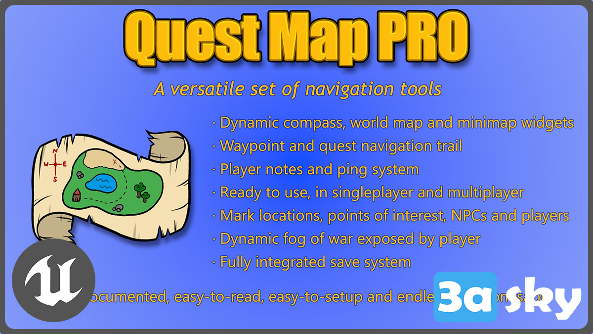 Quest Map Pro v1.5 (5.3) from PLUGIN UNREAL Models & Free Download