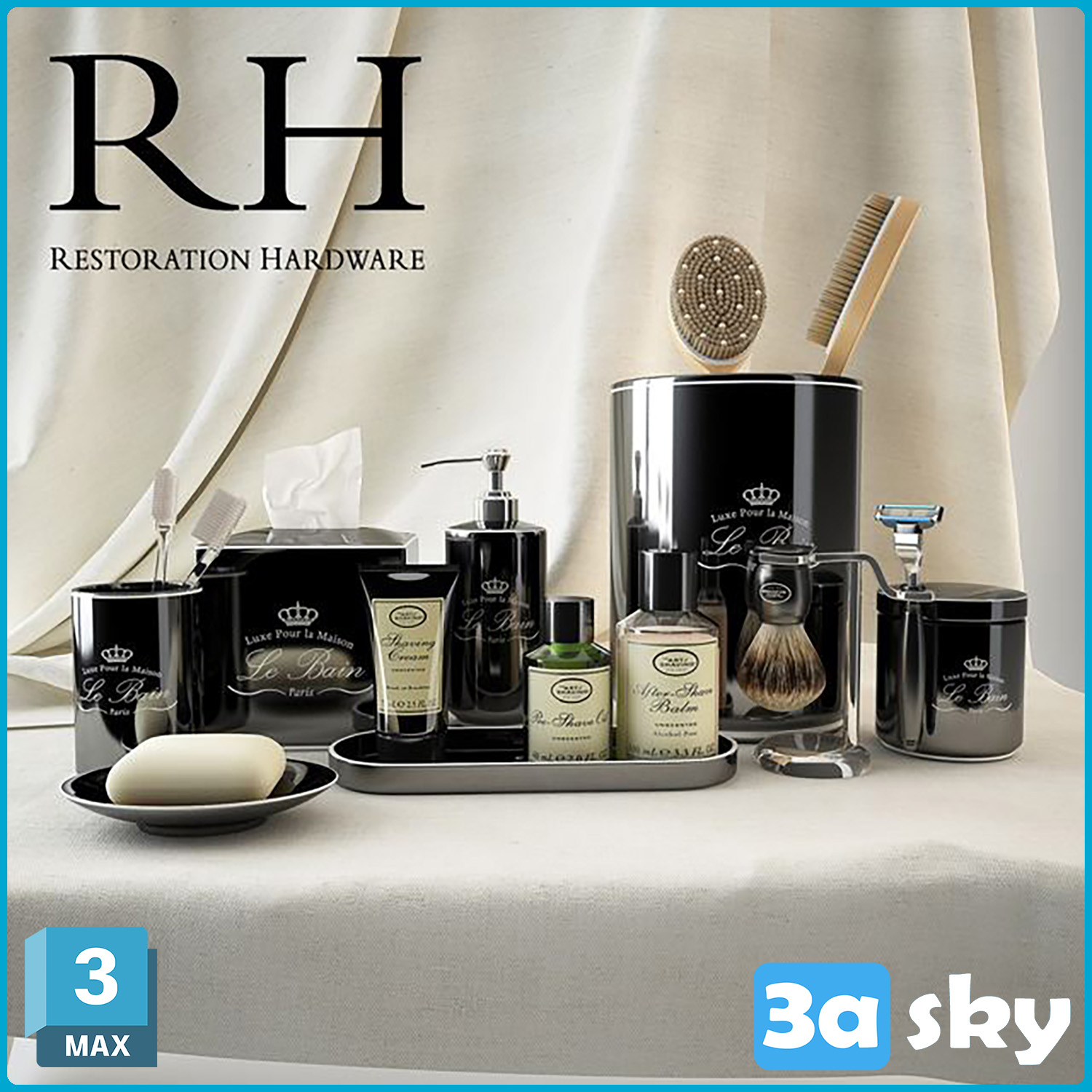 Kassatex Le Bain Black from 3DS MAX Models & Free Download