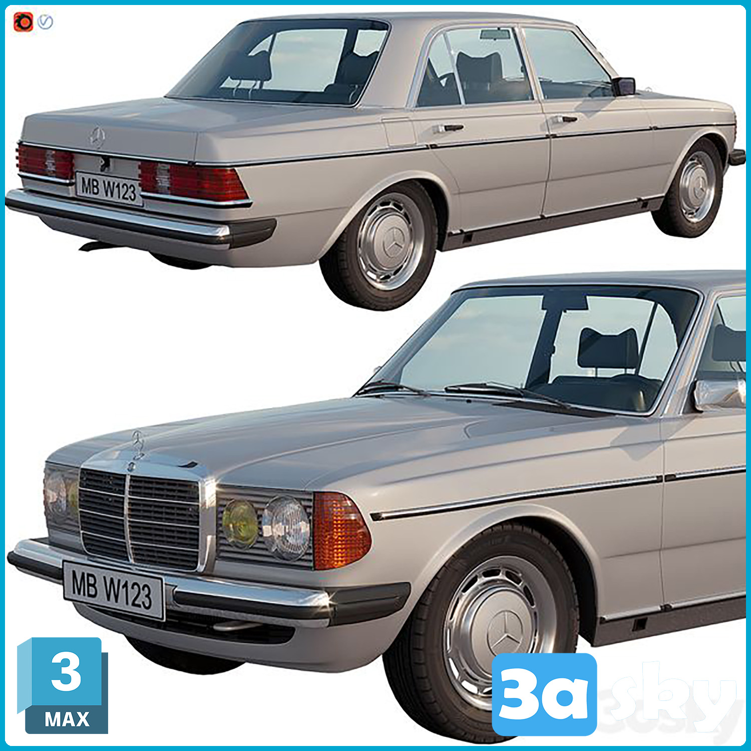 Mercedes benz W123 from 3DS MAX Models & Free Download