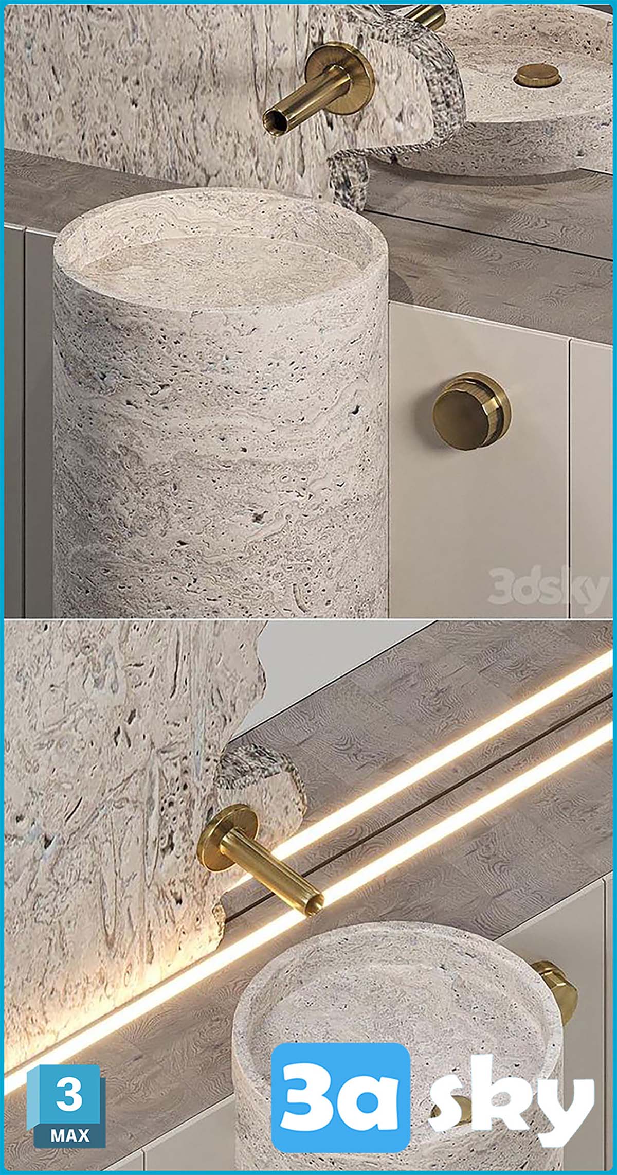 Bathroom furniture 1 from 3DS MAX Models & Free Download