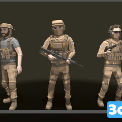 Low Poly_Soldiers 5.1 from UNREAL Models & Free Download